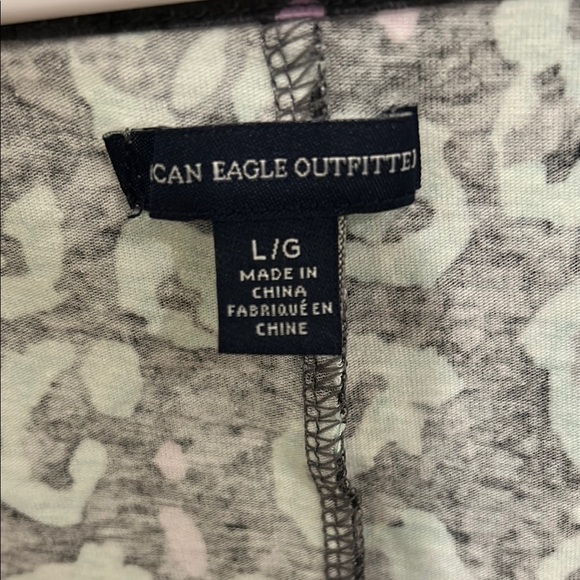 AMERICAN EAGLE OUTFITTERS Aqua, Gray and Purple Leopard Print Mini Dress L - Picture 2 of 7